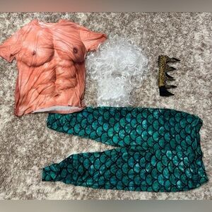 Mermaid Costume Set with Muscle Shirt